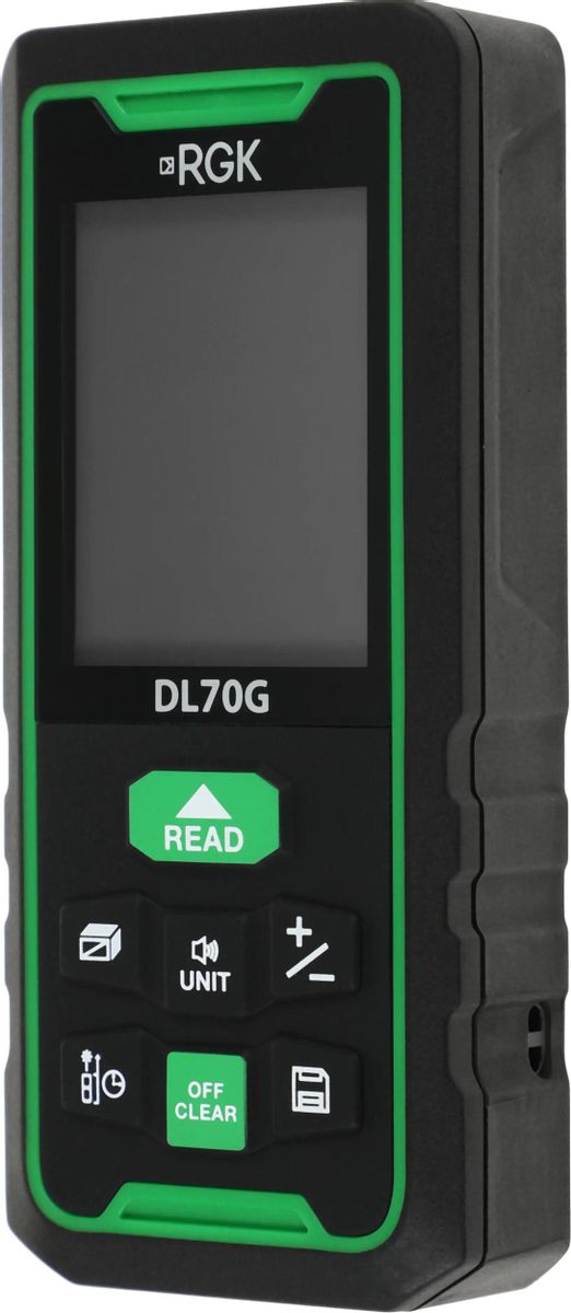 Лазерный дальномер RGK DL70G, 2 класс лазера, 535нм, луч зеленый [778183]